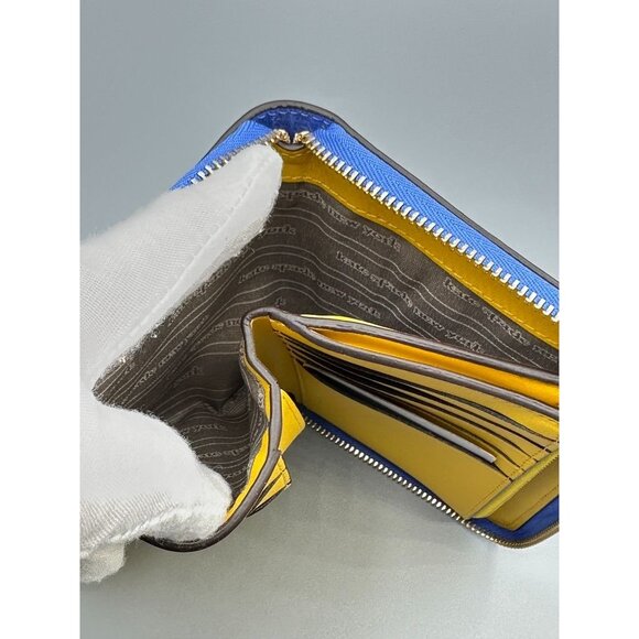 Kate Spade Katy Sunshine Floral Textured Leather Medium Zip Around Wallet KF947 - Picture 10 of 16